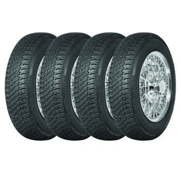 Set of 4 off Fiat 500 Borrani Wheels and Tires