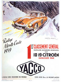 La Citro&euml;n ID 19 vinse il Rally di Montecarlo nel 1959 nella sua categoria.