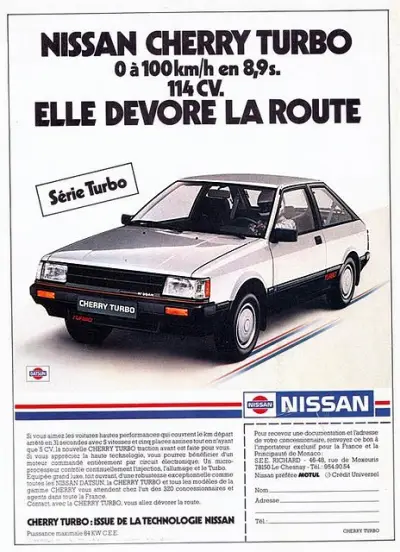 Click to enlarge 1984 Nissan Cherry Turbo Tyres