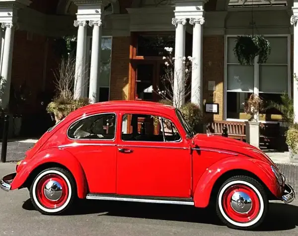 1965 Beetle with 165R15 Michelin XZX Whitewall Tyres