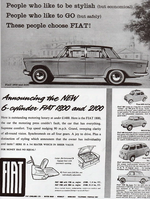 Fiat 1800 & 2100 advert