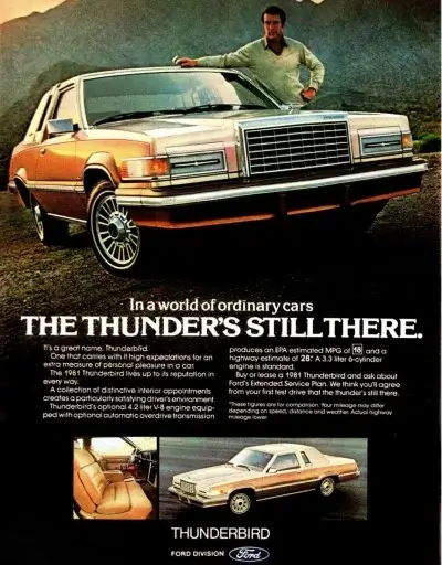 Pneumatici Ford Thunderbird del 1981