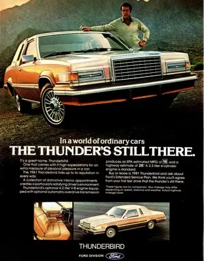 Click to enlarge Pneumatici Ford Thunderbird del 1981